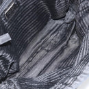 PRADA Tote Bag Nylon Black Silver Auth 171922-10