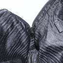 PRADA Tote Bag Nylon Black Silver Auth 171922-23