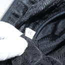 PRADA Tote Bag Nylon Black Silver Auth 171922-11