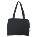 PRADA Tote Bag Nylon Black Silver Auth 171922-2