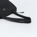 PRADA Tote Bag Nylon Black Silver Auth 171922-7