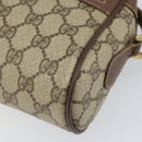GUCCI GG Supreme Web Sherry Line Bag PVC Beige Gold 001 44 6655 Auth 171924-14