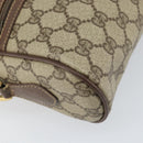 GUCCI GG Supreme Web Sherry Line Bag PVC Beige Gold 001 44 6655 Auth 171924-15