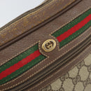 GUCCI GG Supreme Web Sherry Line Bag PVC Beige Gold 001 44 6655 Auth 171924-18