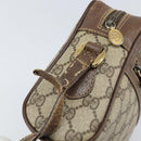 GUCCI GG Supreme Web Sherry Line Bag PVC Beige Gold 001 44 6655 Auth 171924-9
