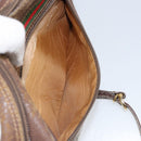 GUCCI GG Supreme Web Sherry Line Bag PVC Beige Gold 001 44 6655 Auth 171924-11