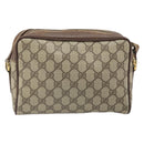GUCCI GG Supreme Web Sherry Line Bag PVC Beige Gold 001 44 6655 Auth 171924-2
