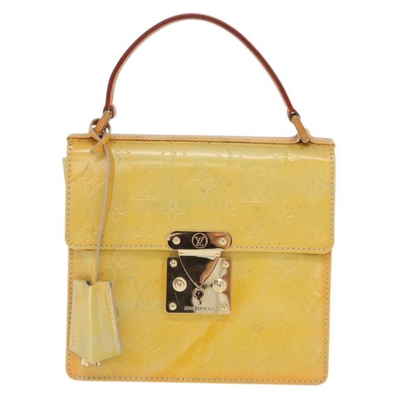 LOUIS VUITTON Monogram Vernis Spring street Hand Bag Gris M91029 LV Auth 171927