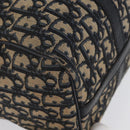 Christian Dior Trotter Canvas Boston Bag Navy Silver Auth 171932-9