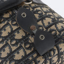 Christian Dior Trotter Canvas Boston Bag Navy Silver Auth 171932-10