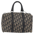 Christian Dior Trotter Canvas Boston Bag Navy Silver Auth 171932-2