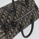 Christian Dior Trotter Canvas Boston Bag Navy Silver Auth 171932-6