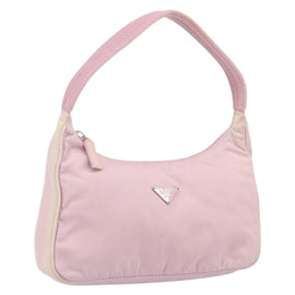 PRADA Hand Pouch Nylon Pink Auth 171934