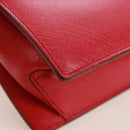 Salvatore Ferragamo Gancini Handtasche Leder 2-Wege Pink Silber Auth 171936V-16