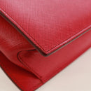 Salvatore Ferragamo Gancini Handtasche Leder 2-Wege Pink Silber Auth 171936V-18