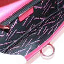 Salvatore Ferragamo Gancini Handtasche Leder 2-Wege Pink Silber Auth 171936V-10