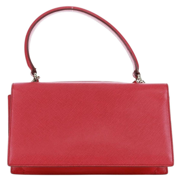 Salvatore Ferragamo Gancini Handtasche Leder 2-Wege Pink Silber Auth 171936V