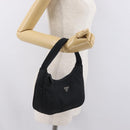 PRADA Hand Pouch Nylon Black Auth 171938-21
