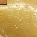 LOUIS VUITTON Monogram Vernis Houston Hand Bag Beige M91004 LV Auth 171942-9