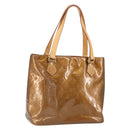 LOUIS VUITTON Monogram Vernis Houston Hand Bag Bronze M91122 LV Auth 171944-1