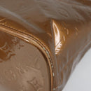 LOUIS VUITTON Monogram Vernis Houston Hand Bag Bronze M91122 LV Auth 171944-9
