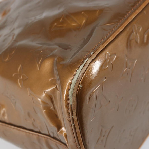 LOUIS VUITTON Monogram Vernis Houston Hand Bag Bronze M91122 LV Auth 171944