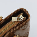 LOUIS VUITTON Monogram Vernis Houston Hand Bag Bronze M91122 LV Auth 171944-10