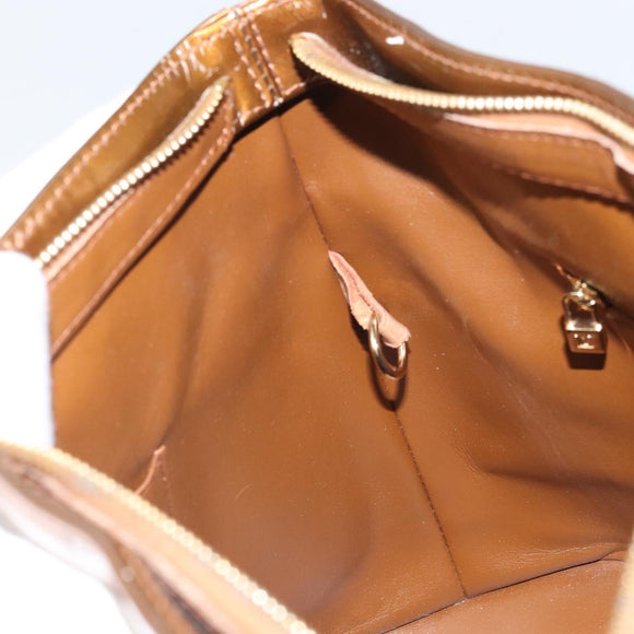 LOUIS VUITTON Monogram Vernis Houston Hand Bag Bronze M91122 LV Auth 171944