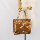 LOUIS VUITTON Monogram Vernis Houston Hand Bag Bronze M91122 LV Auth 171944-24