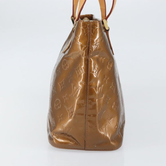 LOUIS VUITTON Monogram Vernis Houston Hand Bag Bronze M91122 LV Auth 171944