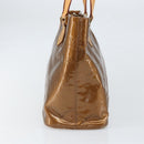 LOUIS VUITTON Monogram Vernis Houston Hand Bag Bronze M91122 LV Auth 171944-4