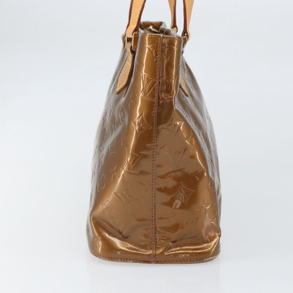 LOUIS VUITTON Monogram Vernis Houston Hand Bag Bronze M91122 LV Auth 171944