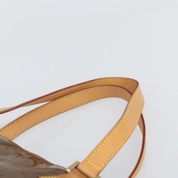 LOUIS VUITTON Monogram Vernis Houston Hand Bag Bronze M91122 LV Auth 171944