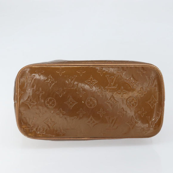 LOUIS VUITTON Monogram Vernis Houston Hand Bag Bronze M91122 LV Auth 171944