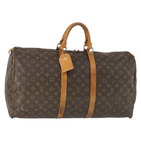 LOUIS VUITTON Monogram Keepall 55 Boston Tas M41424 LV Auth 171947
