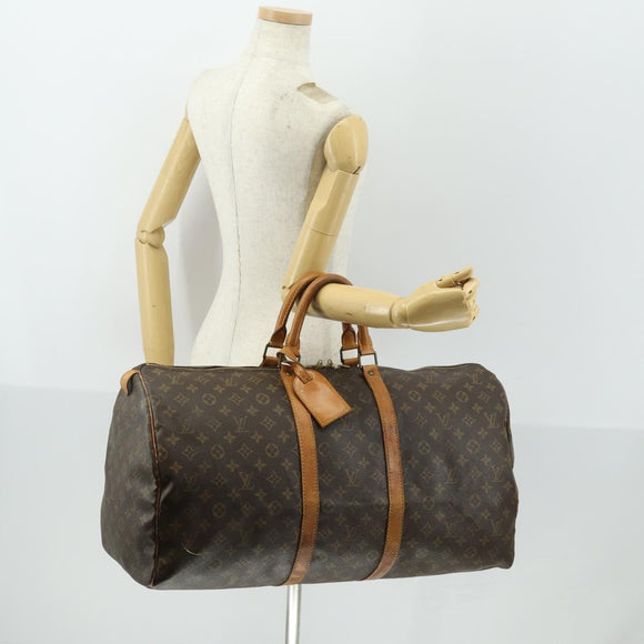 LOUIS VUITTON Monogram Keepall 55 Boston Tas M41424 LV Auth 171947