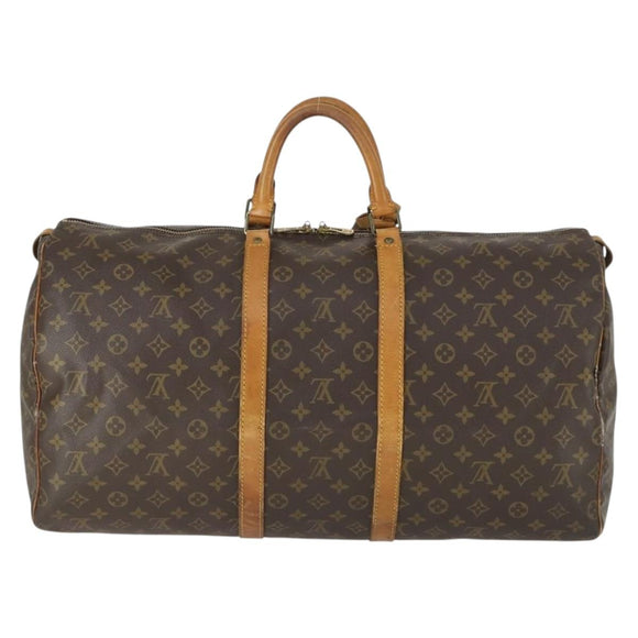 LOUIS VUITTON Monogram Keepall 55 Boston Tas M41424 LV Auth 171947