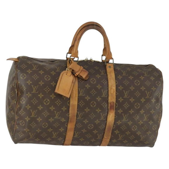 LOUIS VUITTON Monogram Keepall 50 Boston Bag M41426 LV Auth 171948
