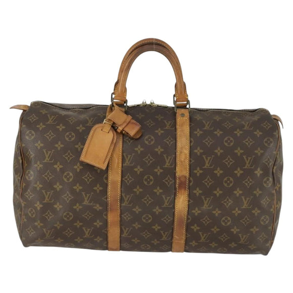 LOUIS VUITTON Monogram Keepall 50 Boston Bag M41426 LV Auth 171948