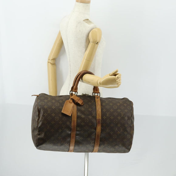 LOUIS VUITTON Monogram Keepall 50 Boston Bag M41426 LV Auth 171948