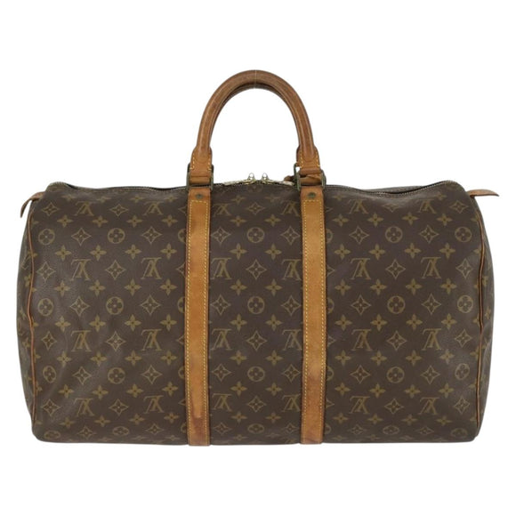 LOUIS VUITTON Monogram Keepall 50 Boston Bag M41426 LV Auth 171948
