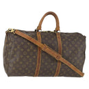 LOUIS VUITTON Monogram Keepall Bandouliere 50 Boston Bag M41416 LV Auth 171949-1
