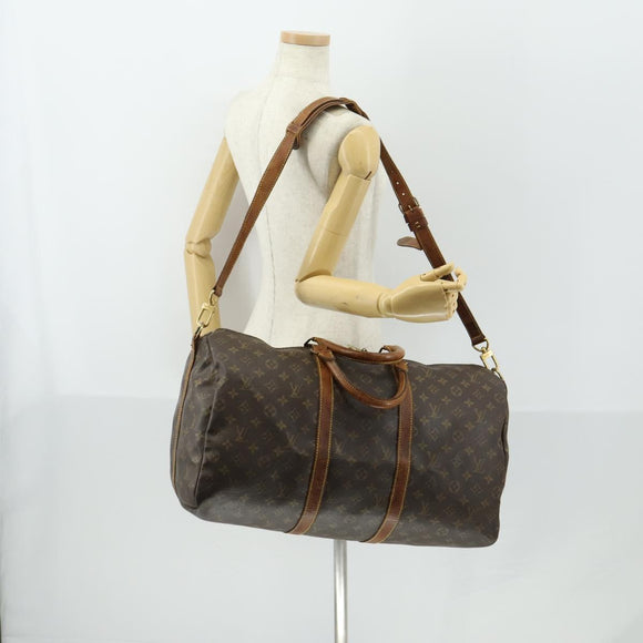 LOUIS VUITTON Monogram Keepall Bandouliere 50 Boston Bag M41416 LV Auth 171949