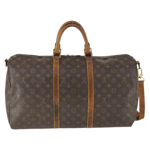 LOUIS VUITTON Monogram Keepall Bandouliere 50 Boston Bag M41416 LV Auth 171949
