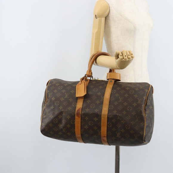 LOUIS VUITTON Monogram Keepall 45 Boston Bag M41428 LV Auth 171950