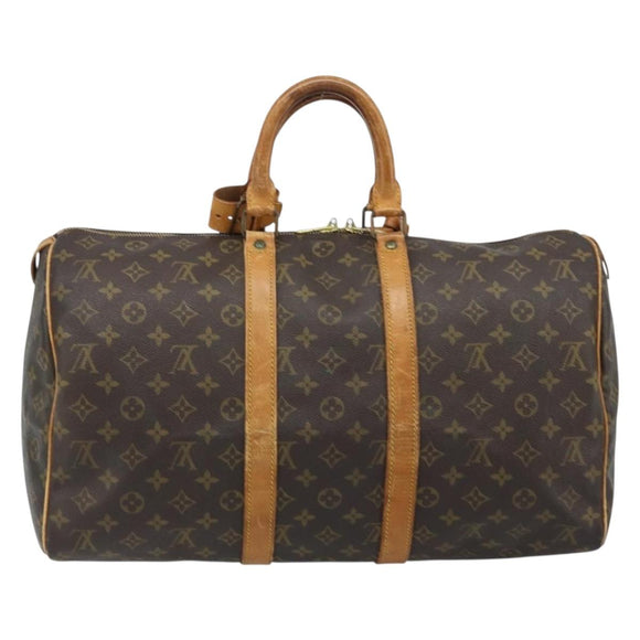 LOUIS VUITTON Monogram Keepall 45 Boston Bag M41428 LV Auth 171950