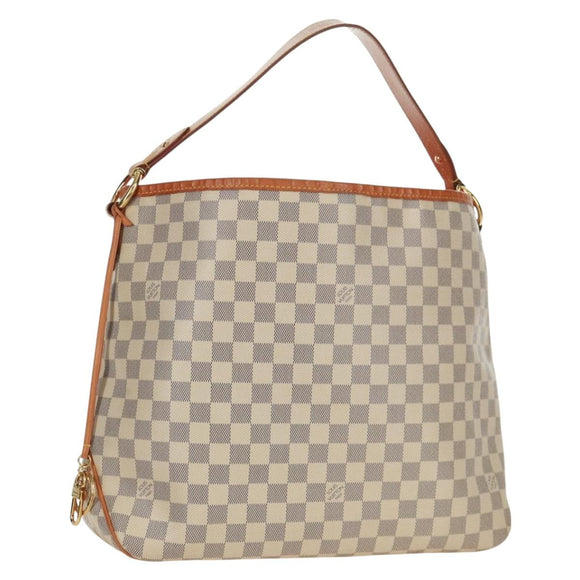 LOUIS VUITTON Damier Azur Delightful MM Shoulder Bag N41448 LV Auth 171963V