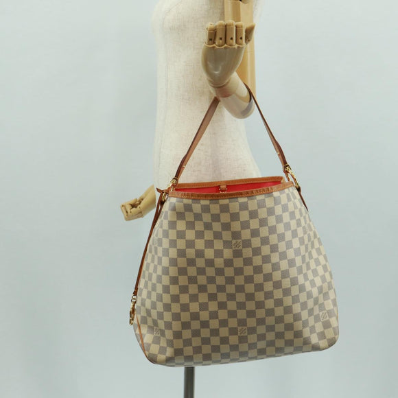 LOUIS VUITTON Damier Azur Delightful MM Shoulder Bag N41448 LV Auth 171963V