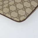 GUCCI GG Supreme Web Sherry Line Bag PVC Beige Gold 904 02 047 Auth 171964-11