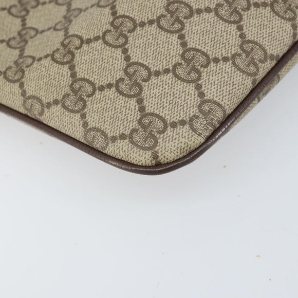 GUCCI GG Supreme Web Sherry Line Bag PVC Beige Gold 904 02 047 Auth 171964
